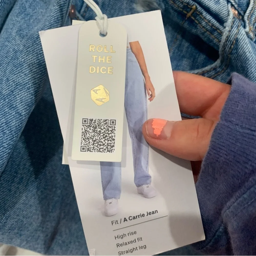 NWT Abrand Jeans Carrie Britt Relaxed High Rise in Vintage Blue